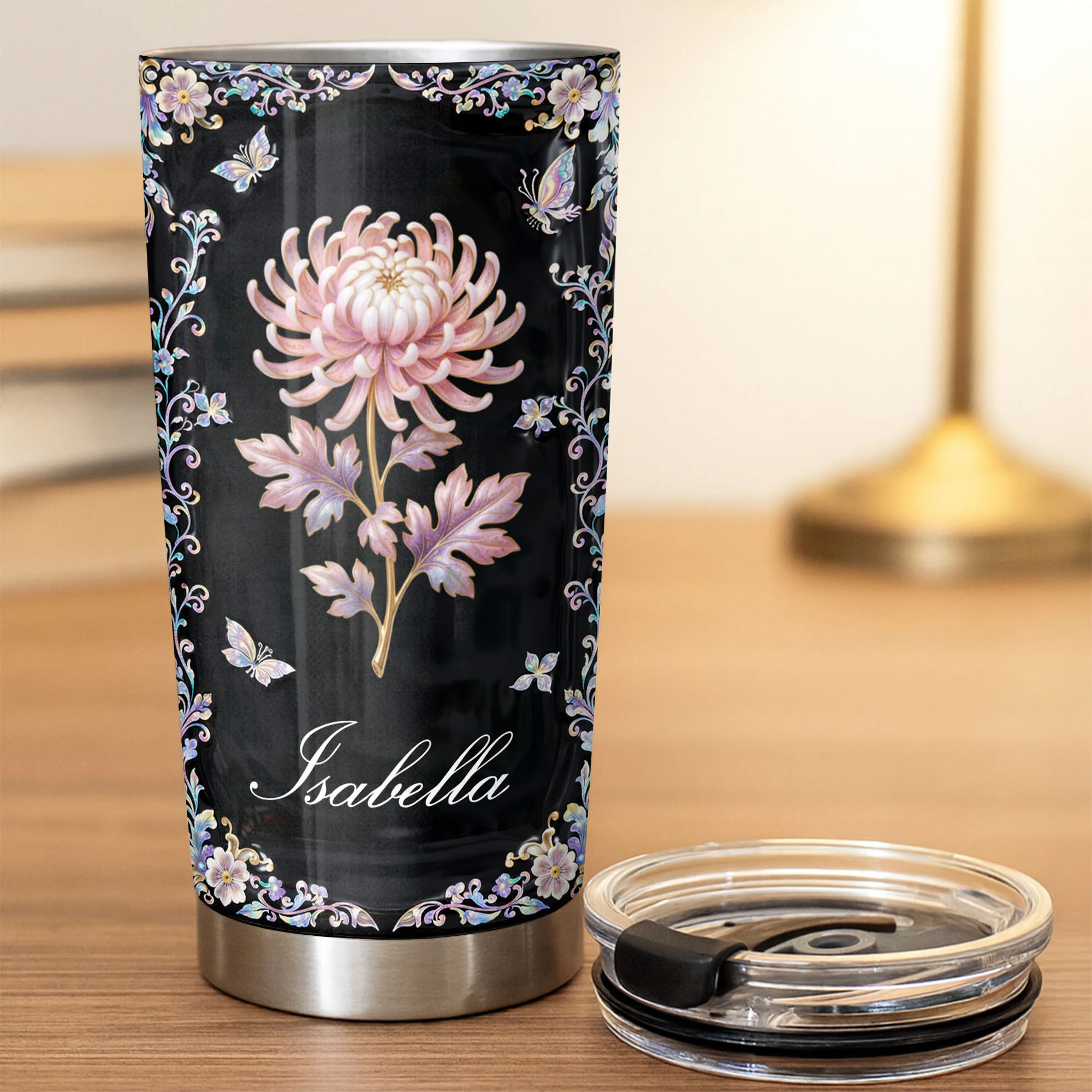 A Beautiful Bloom For A Soul That Shines Bright Chrysanthemum Flower - Personalized Custom Stainless Steel Tumbler 20oz 30oz - HER007_TB