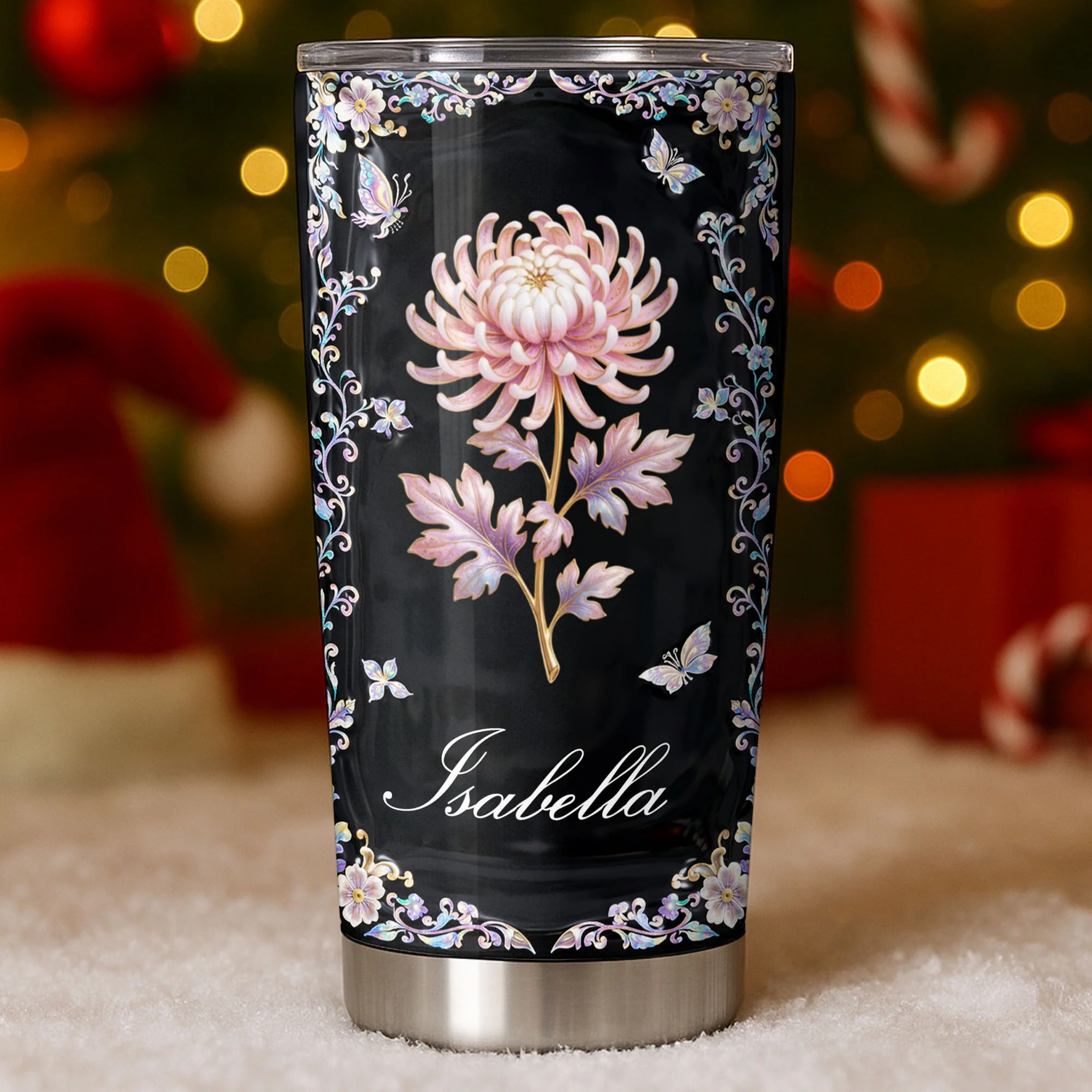 A Beautiful Bloom For A Soul That Shines Bright Chrysanthemum Flower - Personalized Custom Stainless Steel Tumbler 20oz 30oz - HER007_TB - Image 6