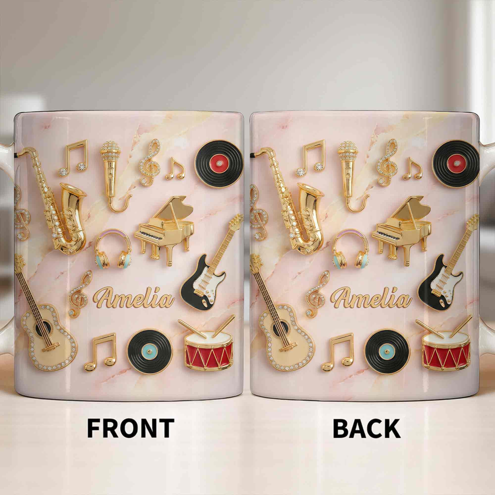 A Life Filled With Music And Melody Instruments And Notes - Personalized Custom Coffee Mug - HOB087_MG - Image 13