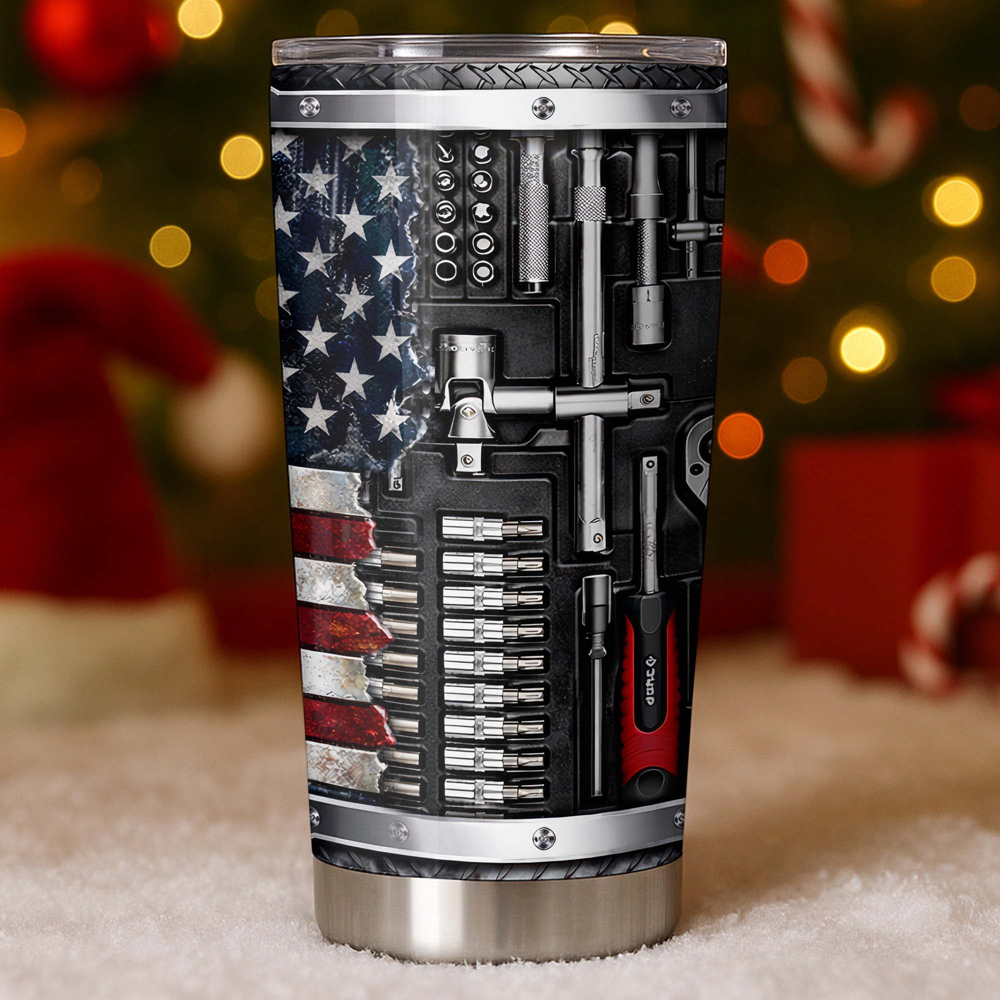 A Master Of His Craft Mechanic Tools And American Flag Design - Personalized Custom Stainless Steel Tumbler 20oz 30oz - JBS131_TB - Image 7