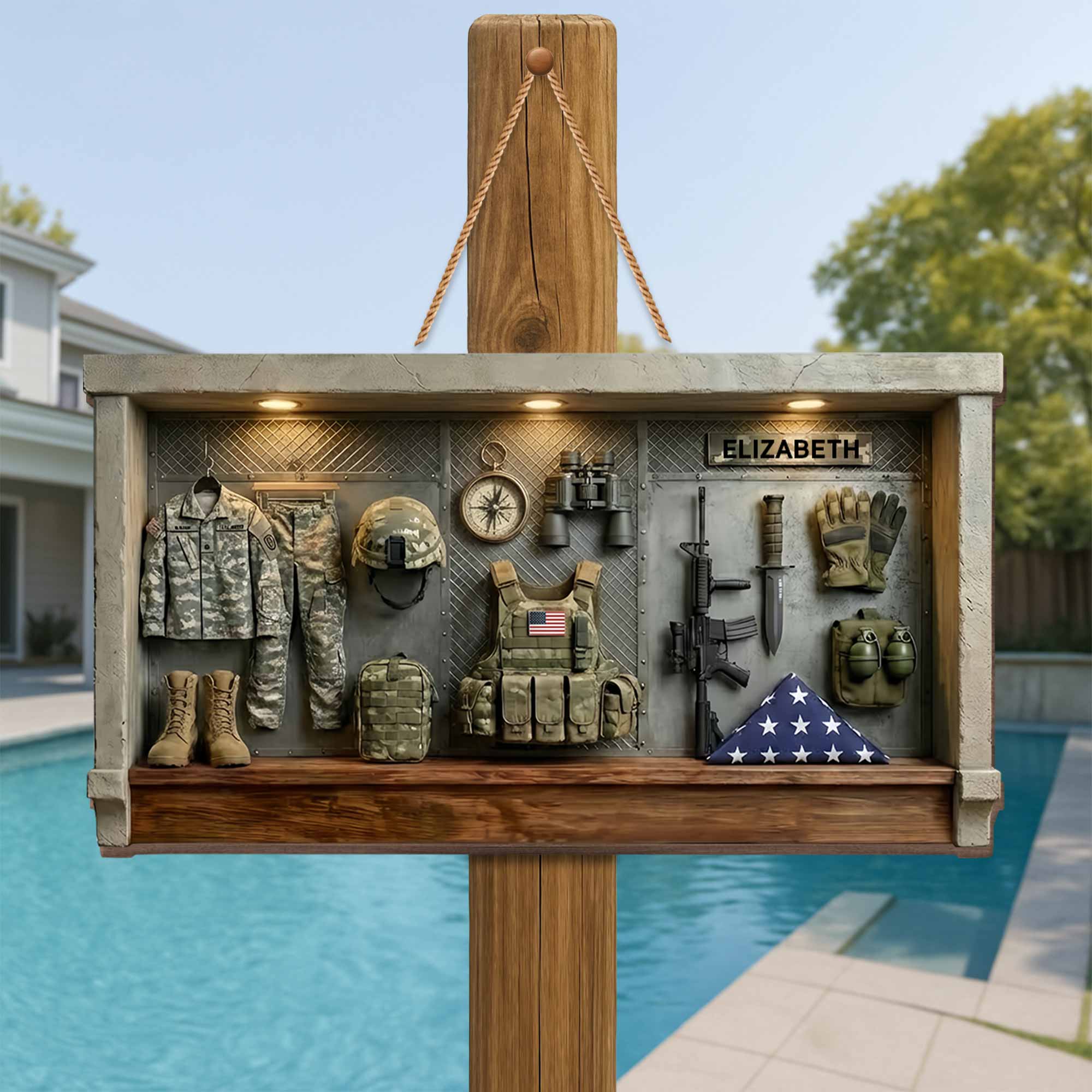 A Tribute To The Brave Military Uniform And Tactical Gear - Personalized Custom Shaped Wood Sign - VTR003_WSIGN - Image 2