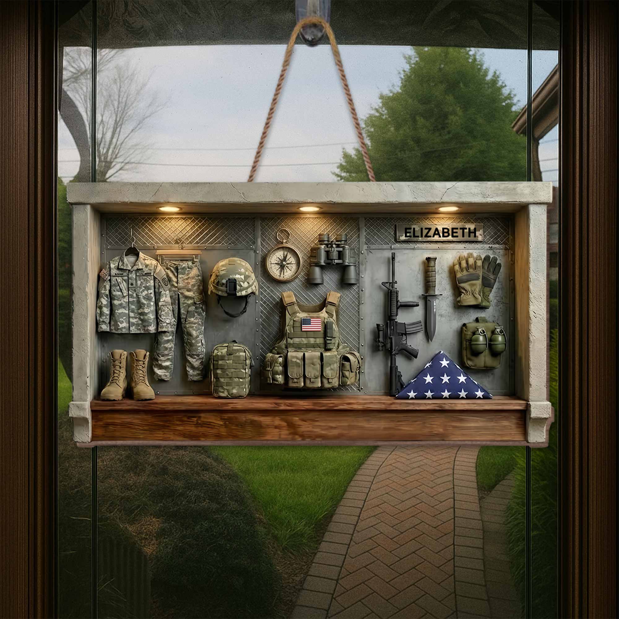 A Tribute To The Brave Military Uniform And Tactical Gear - Personalized Custom Shaped Wood Sign - VTR003_WSIGN - Image 5