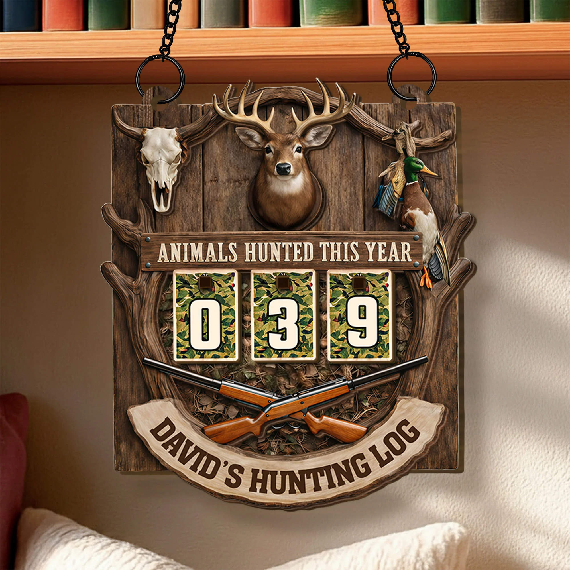 Animals Hunted This Year Hunting Log Personalized Deer And Duck Tracker - Personalized Custom Tracker Sign - HTG017_TRASIG - Image 5