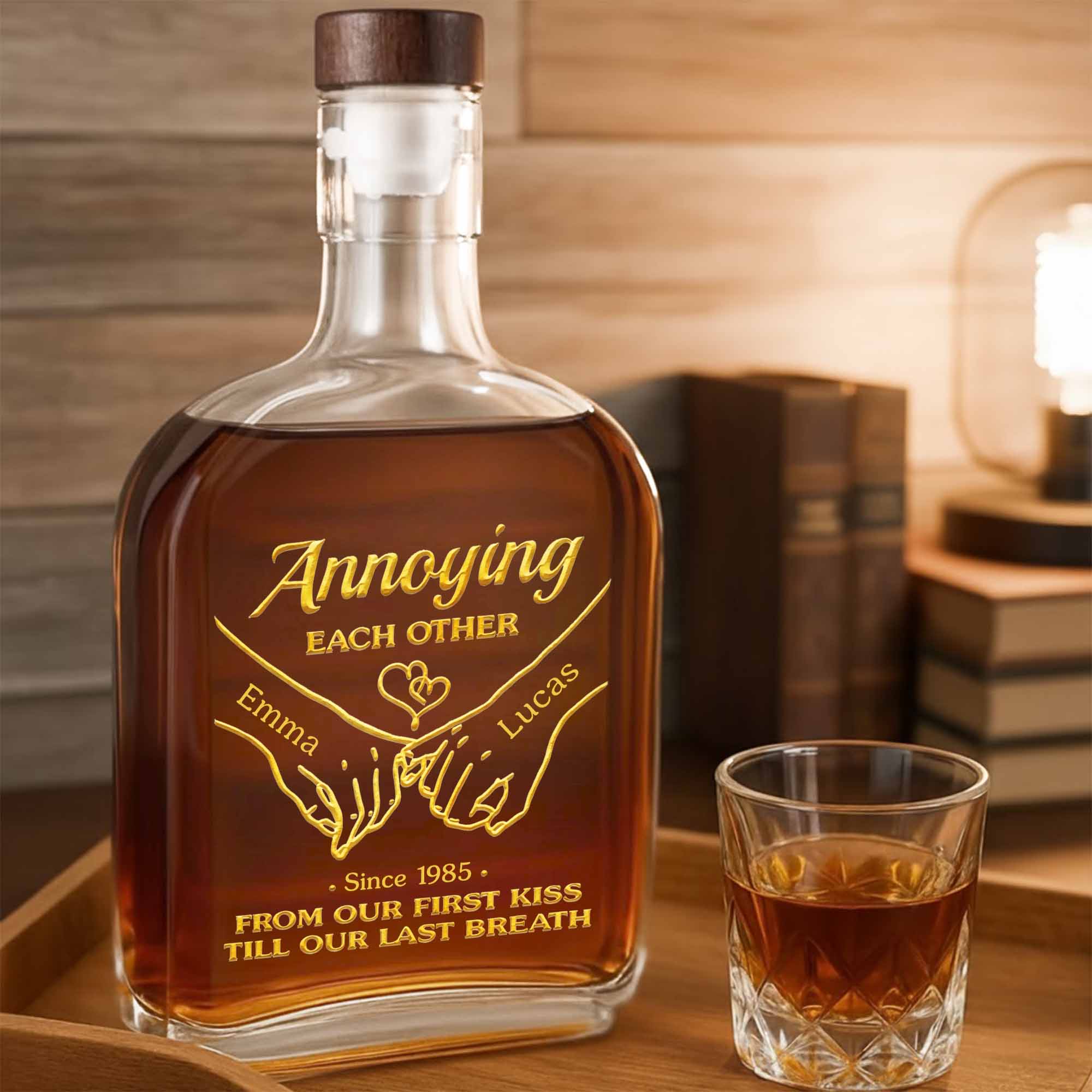 Annoying Each Other Holding Hands From Our First Kiss Till Our Last Breath - Personalized Whiskey Bottle - CPL1331_WHIBA - Image 7