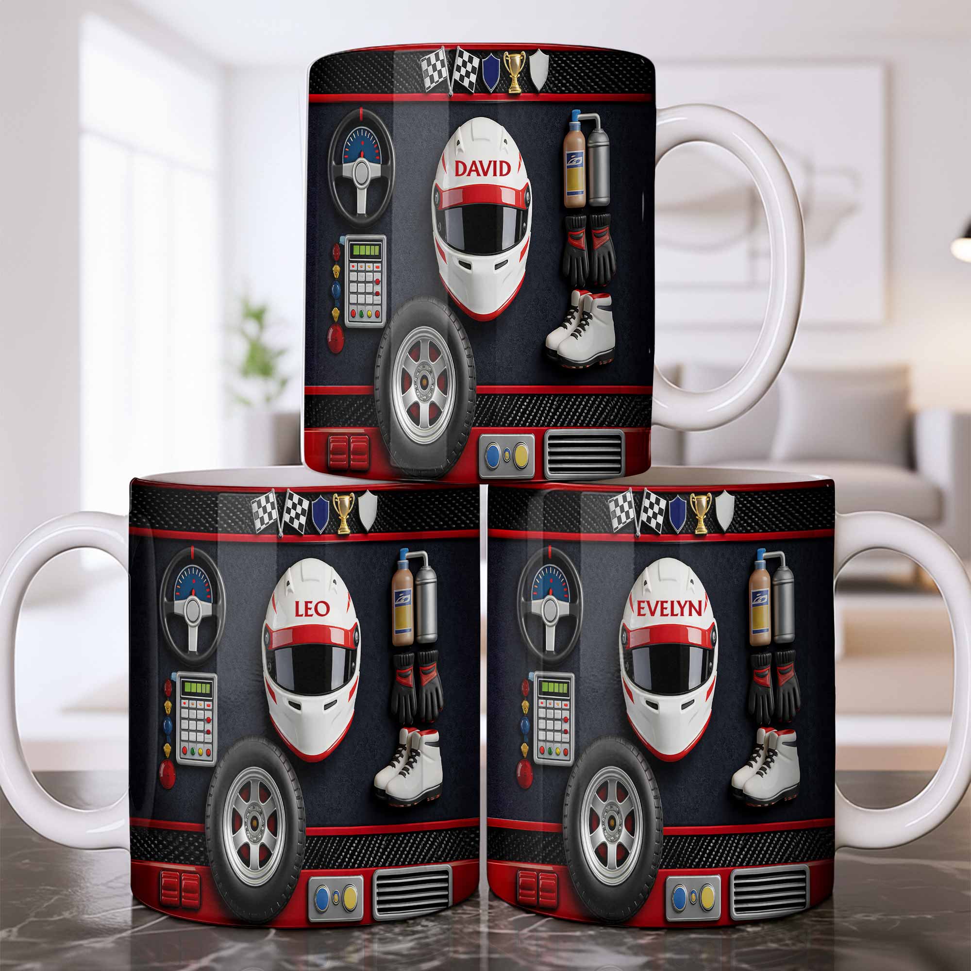 Born To Race Fuel For A Champion Helmet And Racing Gear - Personalized Custom Coffee Mug - HOB123_MG - Image 8