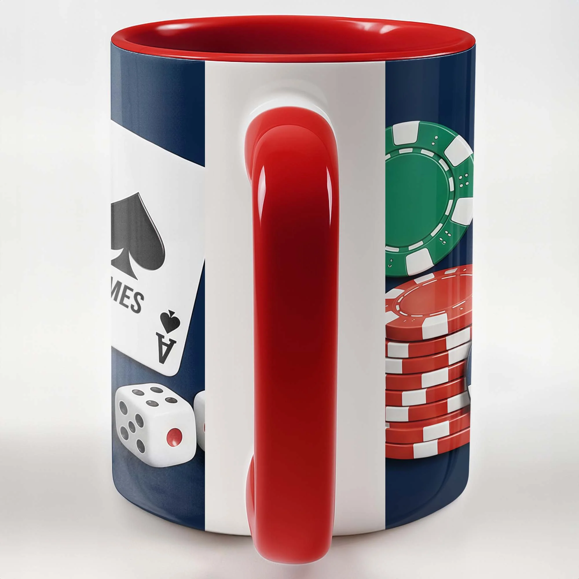 Dealer Custom Poker Playing Cards And Casino Chips Design - Personalized Custom Accent Mug - HOB109_AMUG - Image 10