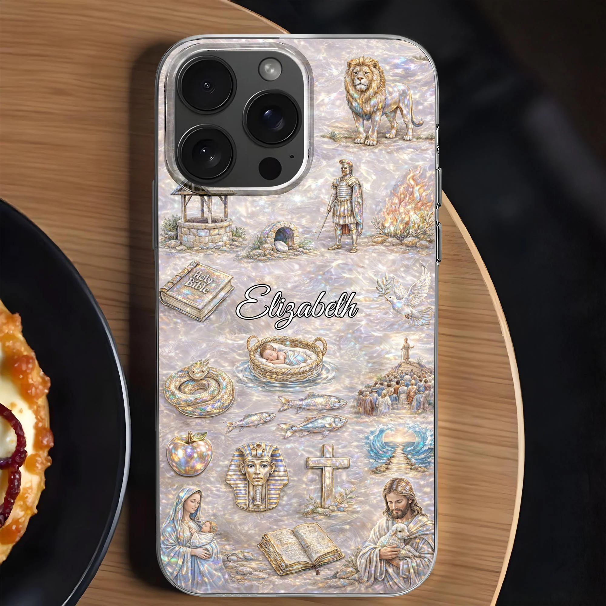 Divine Journey Through Faith With Holy Bible And Sacred Symbols - Personalized Clear Phone Case - FTH130_PHC