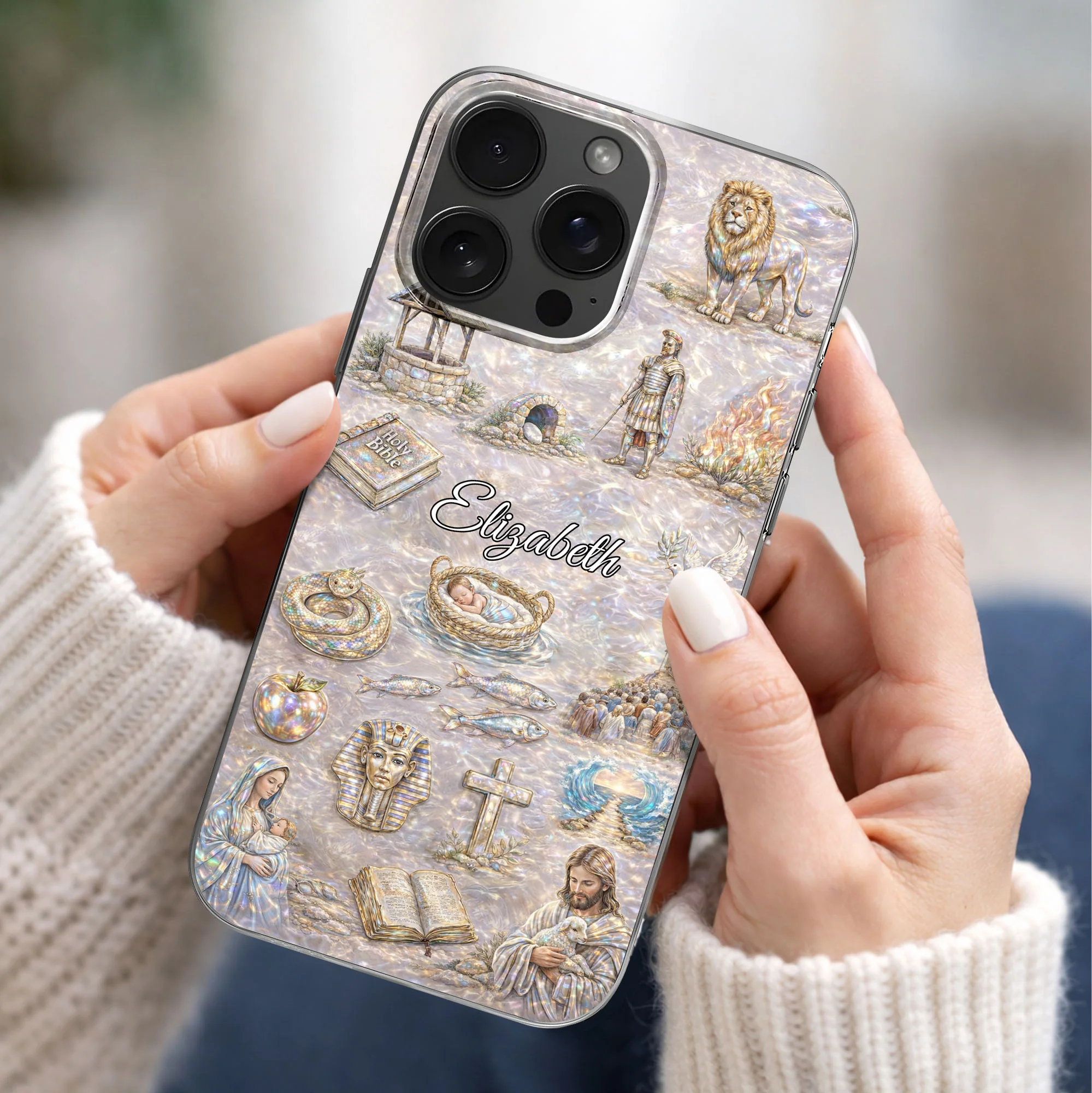 Divine Journey Through Faith With Holy Bible And Sacred Symbols - Personalized Clear Phone Case - FTH130_PHC - Image 2