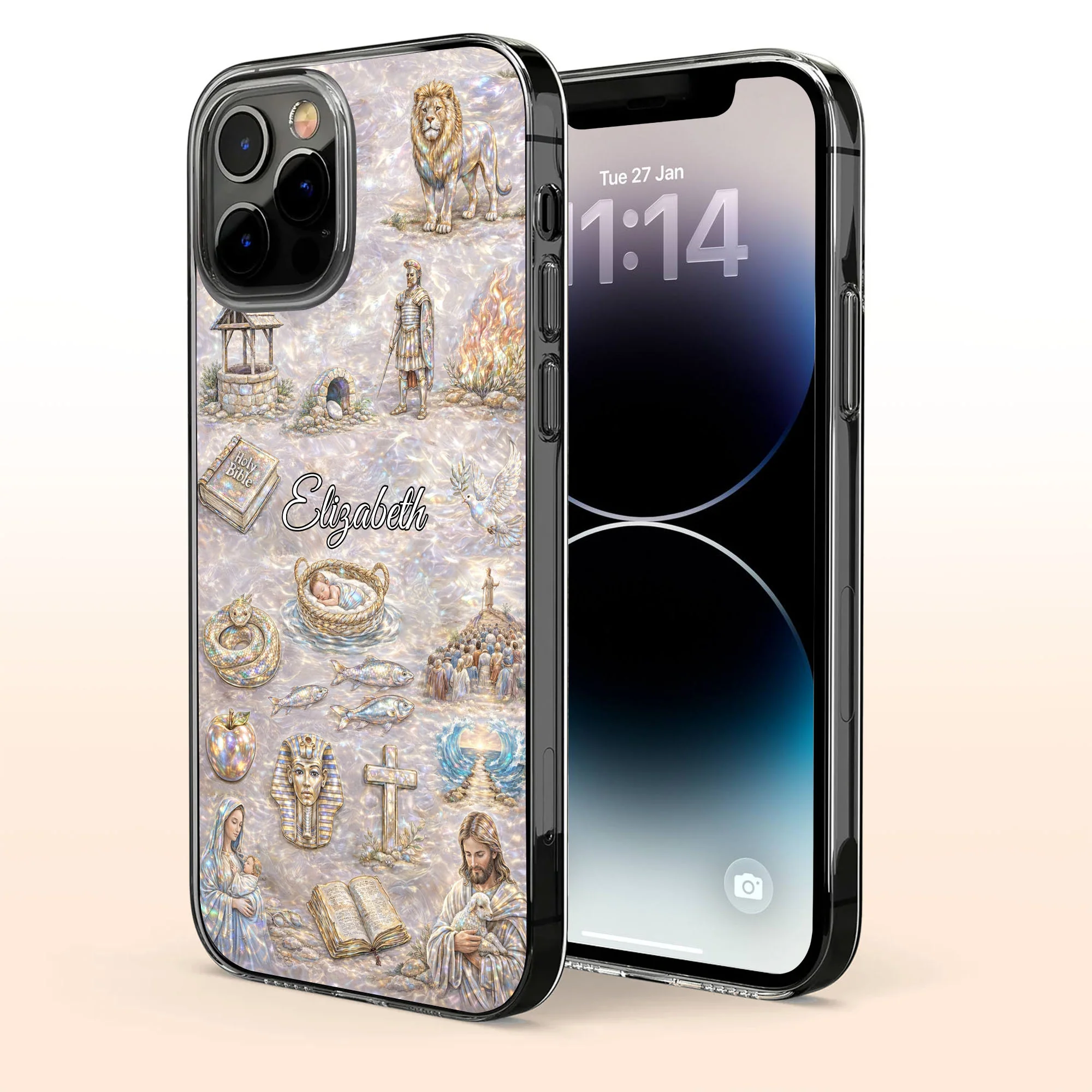 Divine Journey Through Faith With Holy Bible And Sacred Symbols - Personalized Clear Phone Case - FTH130_PHC - Image 3