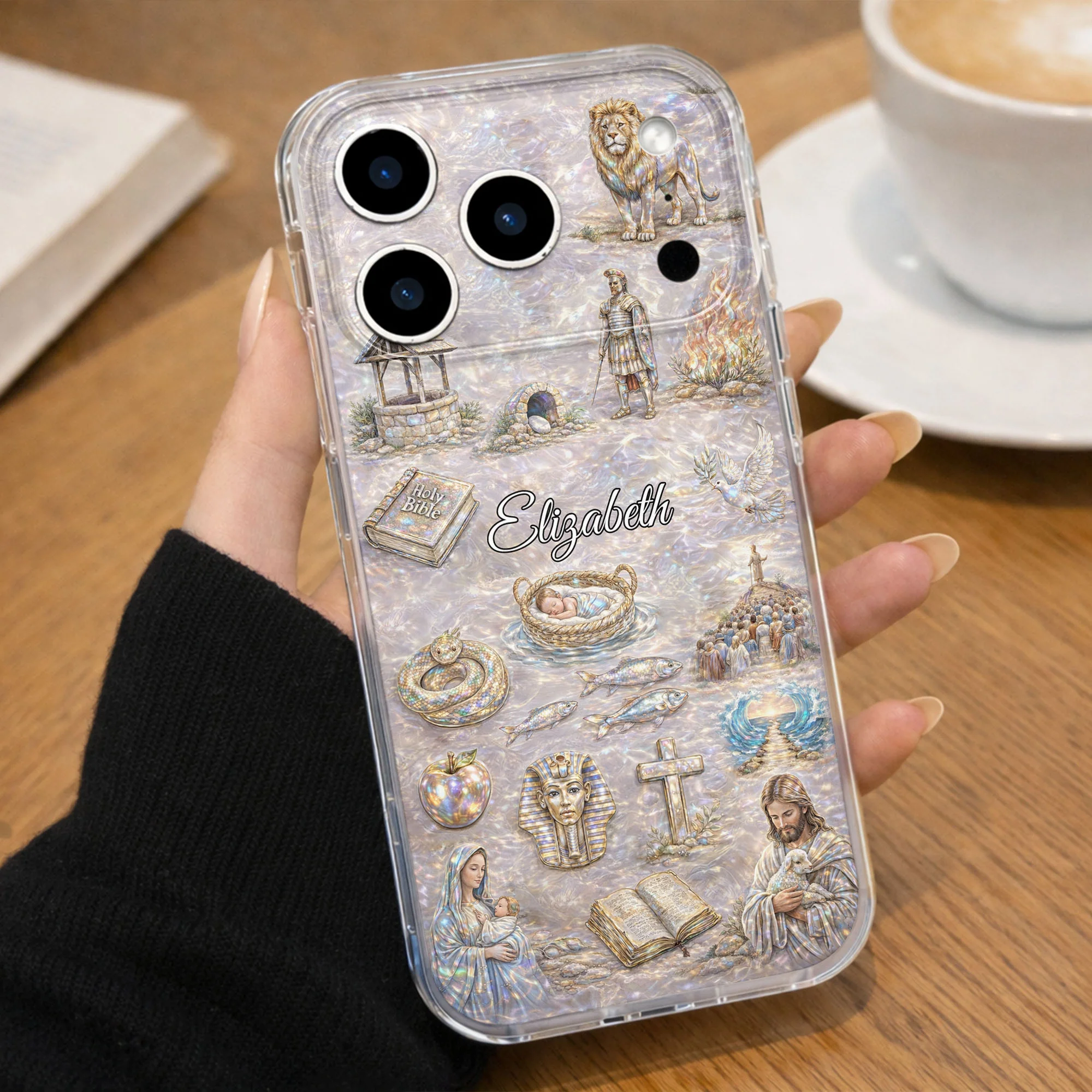 Divine Journey Through Faith With Holy Bible And Sacred Symbols - Personalized Clear Phone Case - FTH130_PHC - Image 6