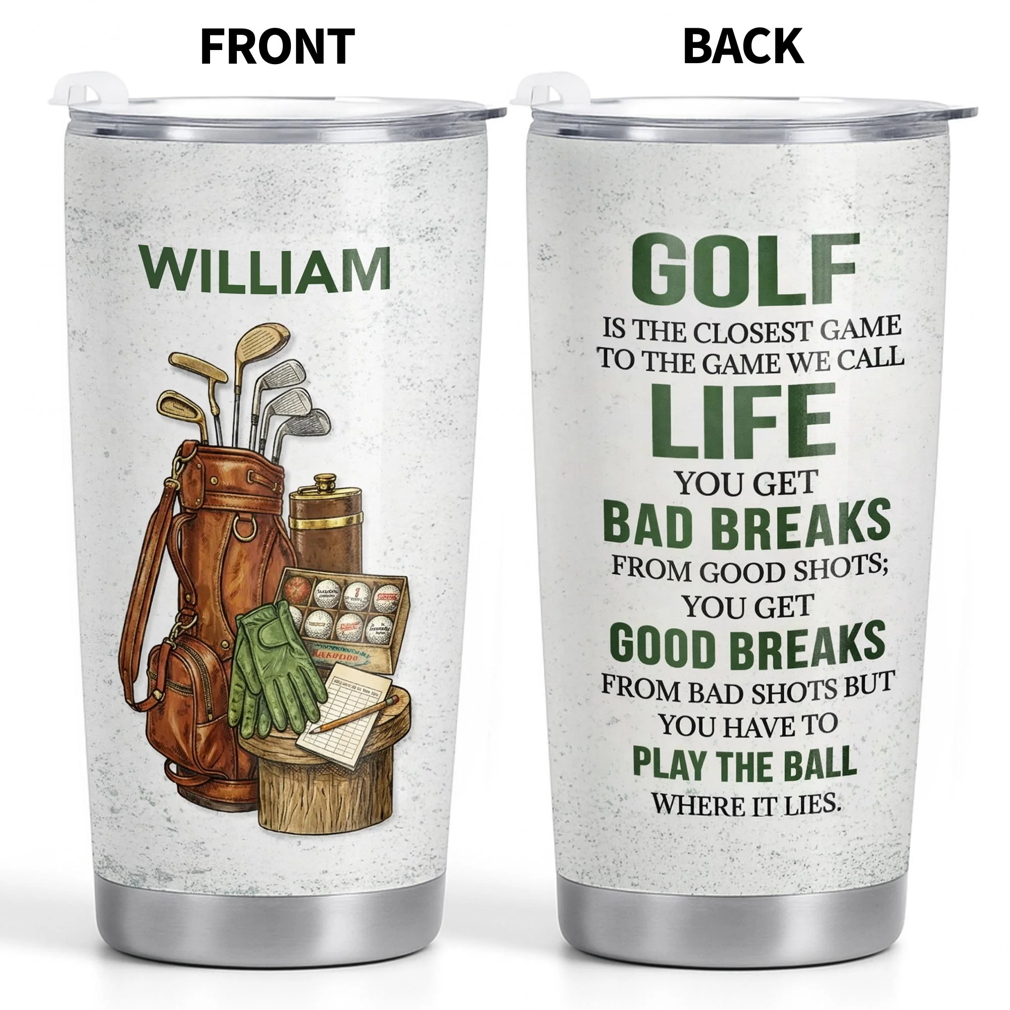 Golf Is The Closest Game To Life Vintage Golf Bag And Clubs - Personalized Custom Stainless Steel Tumbler 20oz 30oz - GOLF022_TB - Image 10