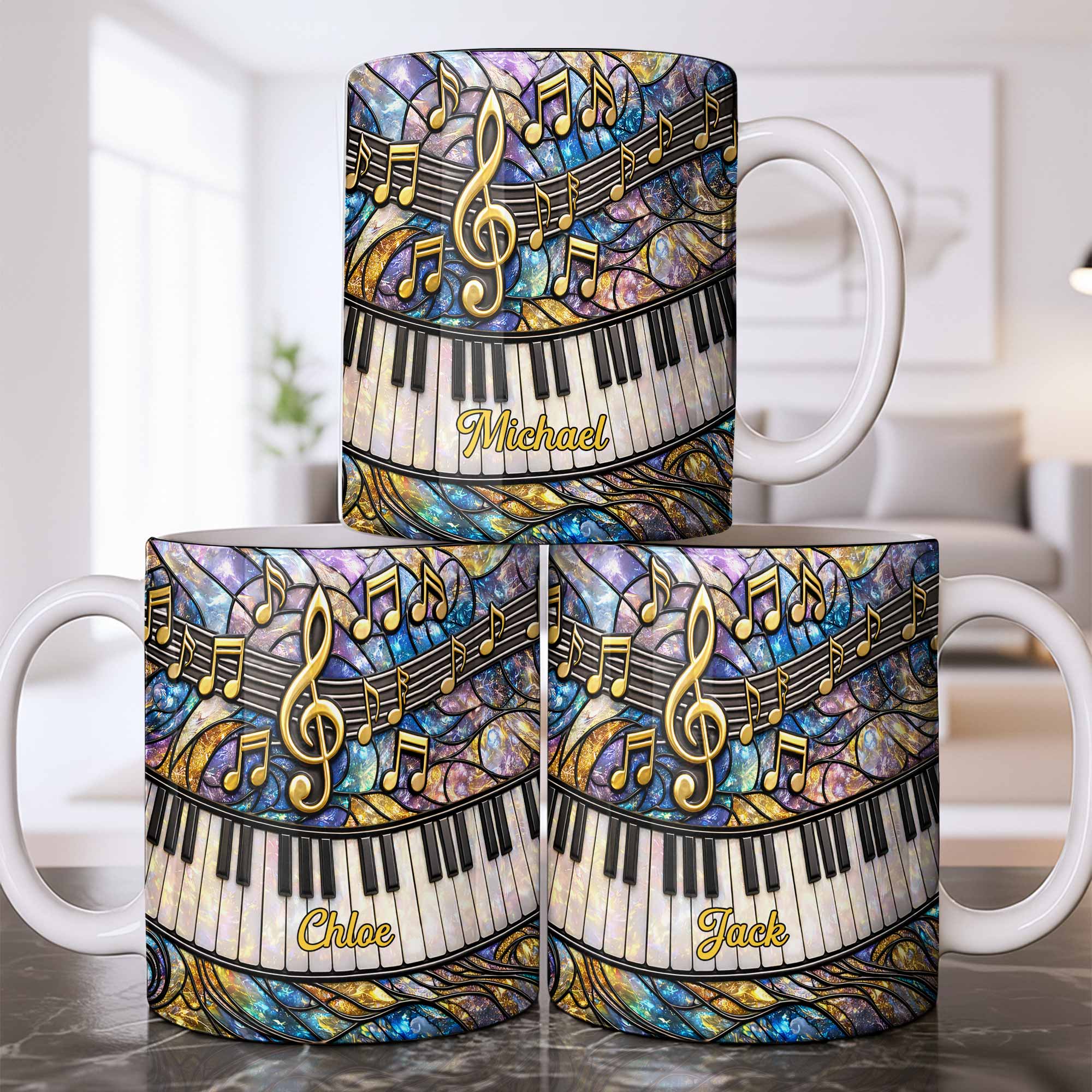 Harmonious Melodies In Every Sip Piano Keys And Music Notes - Personalized Custom Coffee Mug - MUSIC022_MG - Image 11