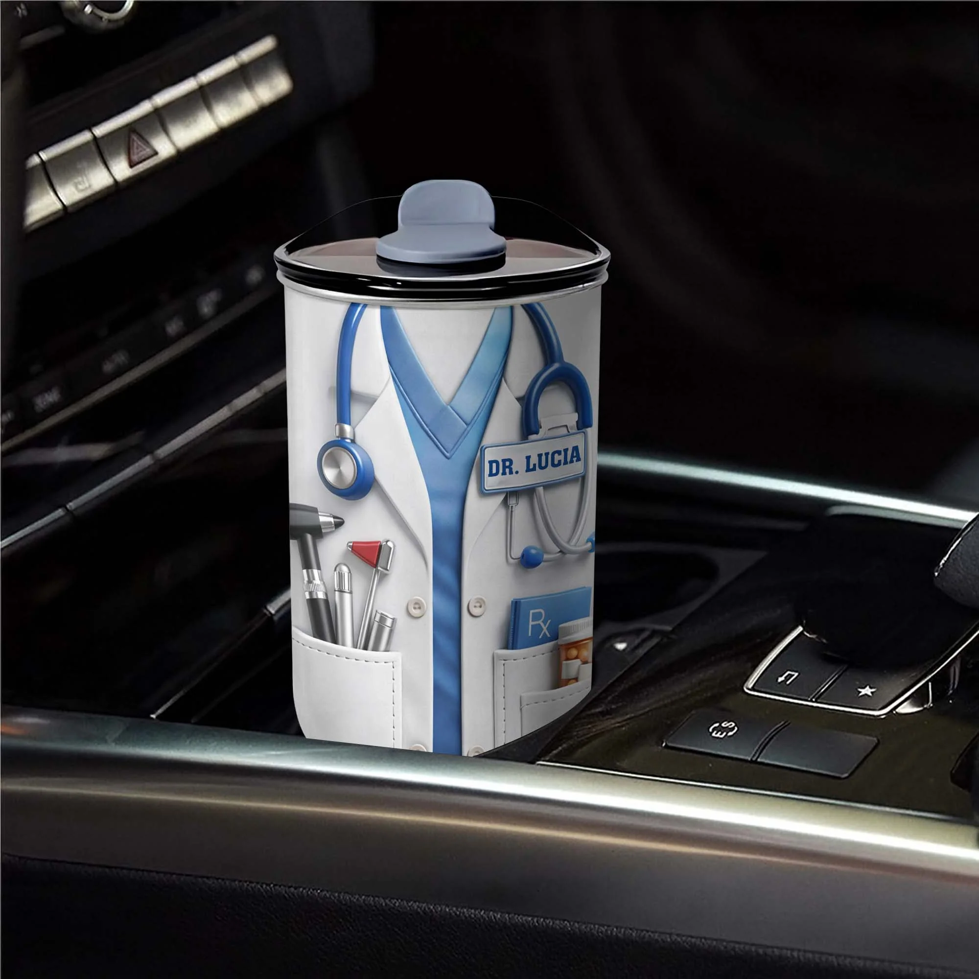 Healthcare Hero Lab Coat And Stethoscope Medical Uniform Design - Personalized Custom 10oz Tumbler - DOC078_MTUM - Image 5