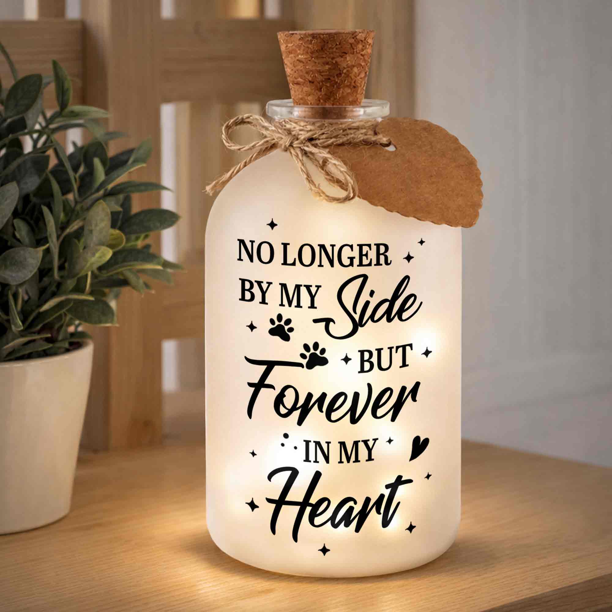 In Loving Memory Dog With Angel Wings And Clouds - Personalized Short Bottle Light - PME039_SBOLI - Image 5