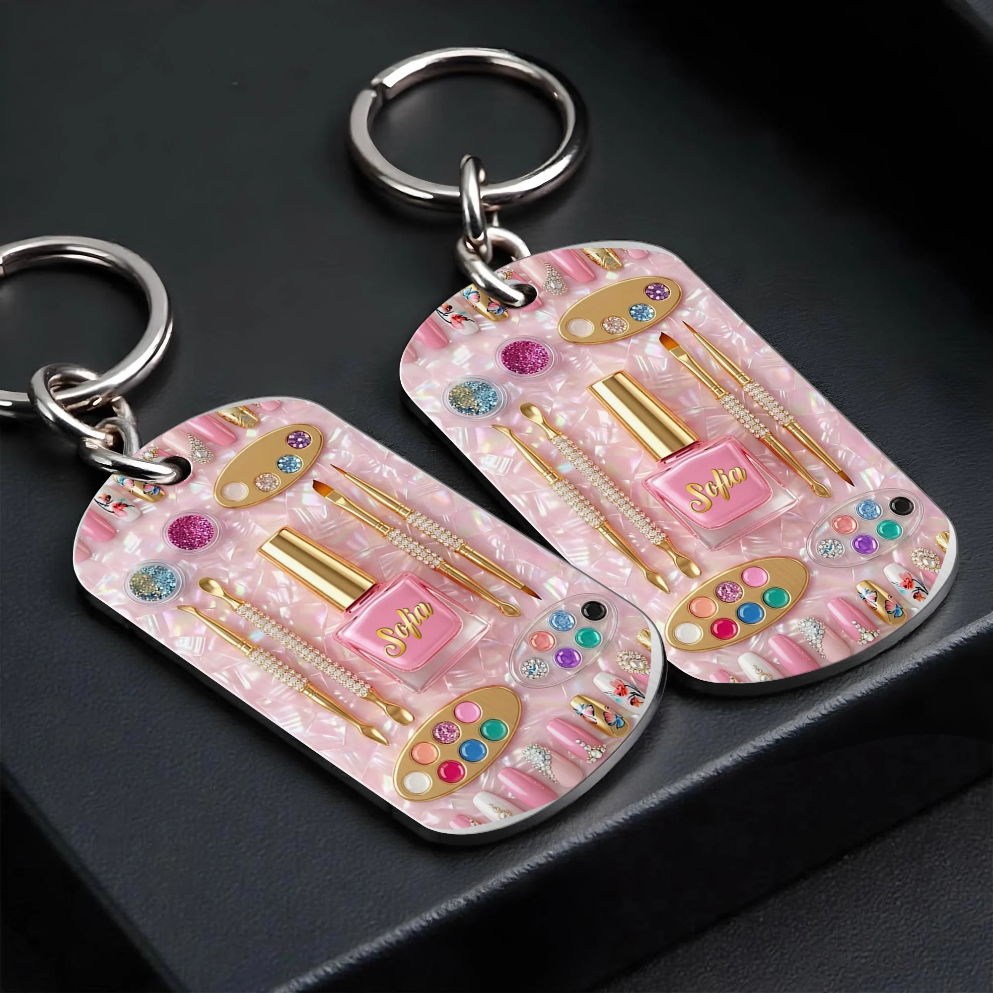 Life Is Better With A Fresh Set Of Nails Polish And Art Tools - Personalized Stainless Steel Keychain - JBS130_KCX - Image 5