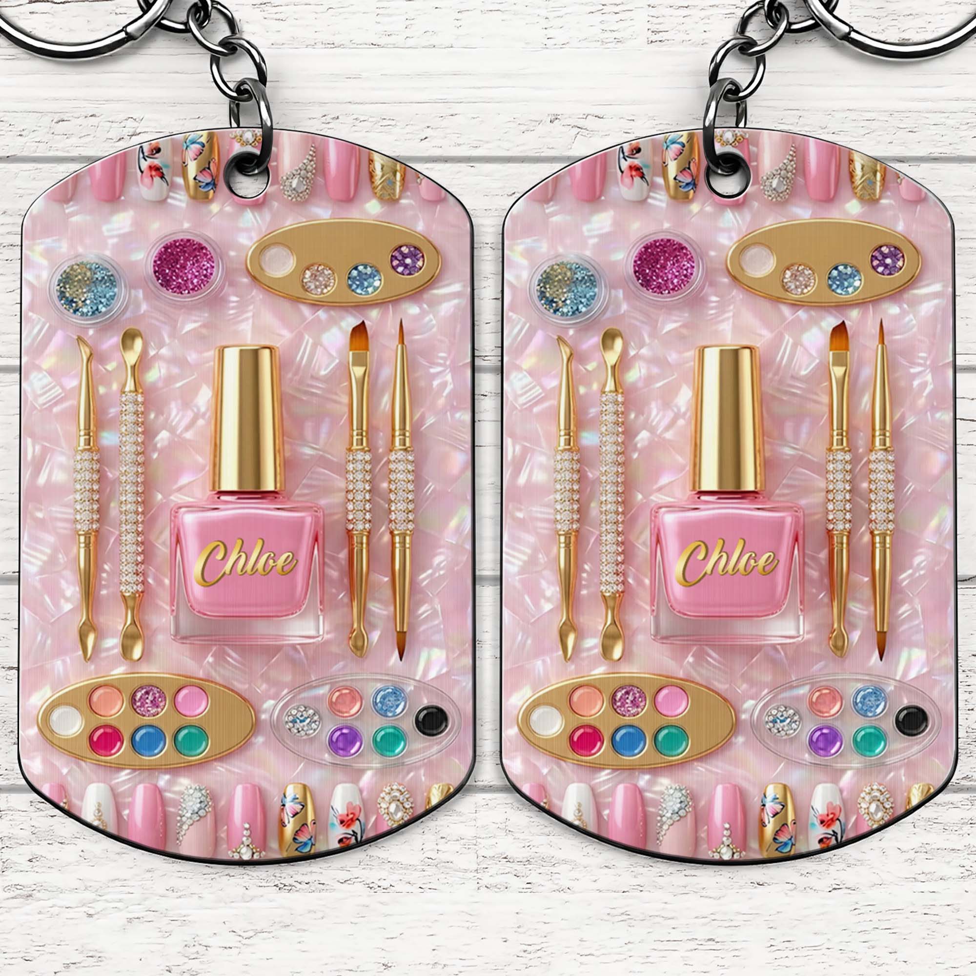 Life Is Better With A Fresh Set Of Nails Polish And Art Tools - Personalized Stainless Steel Keychain - JBS130_KCX - Image 7