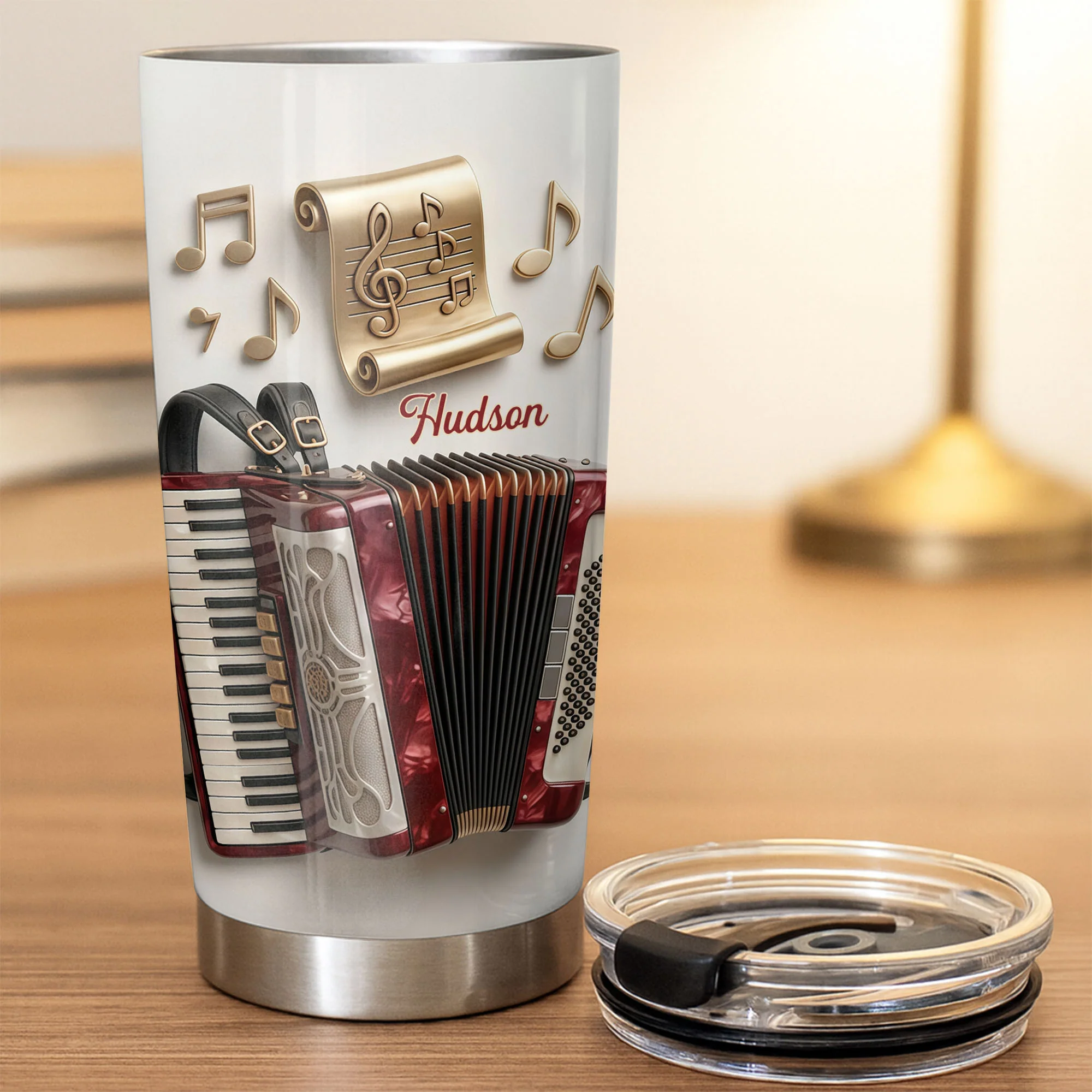 Music Is The Language Of The Heart Accordion And Musical Notes - Personalized Custom Stainless Steel Tumbler 20oz 30oz - MUSIC036_TB - Image 5