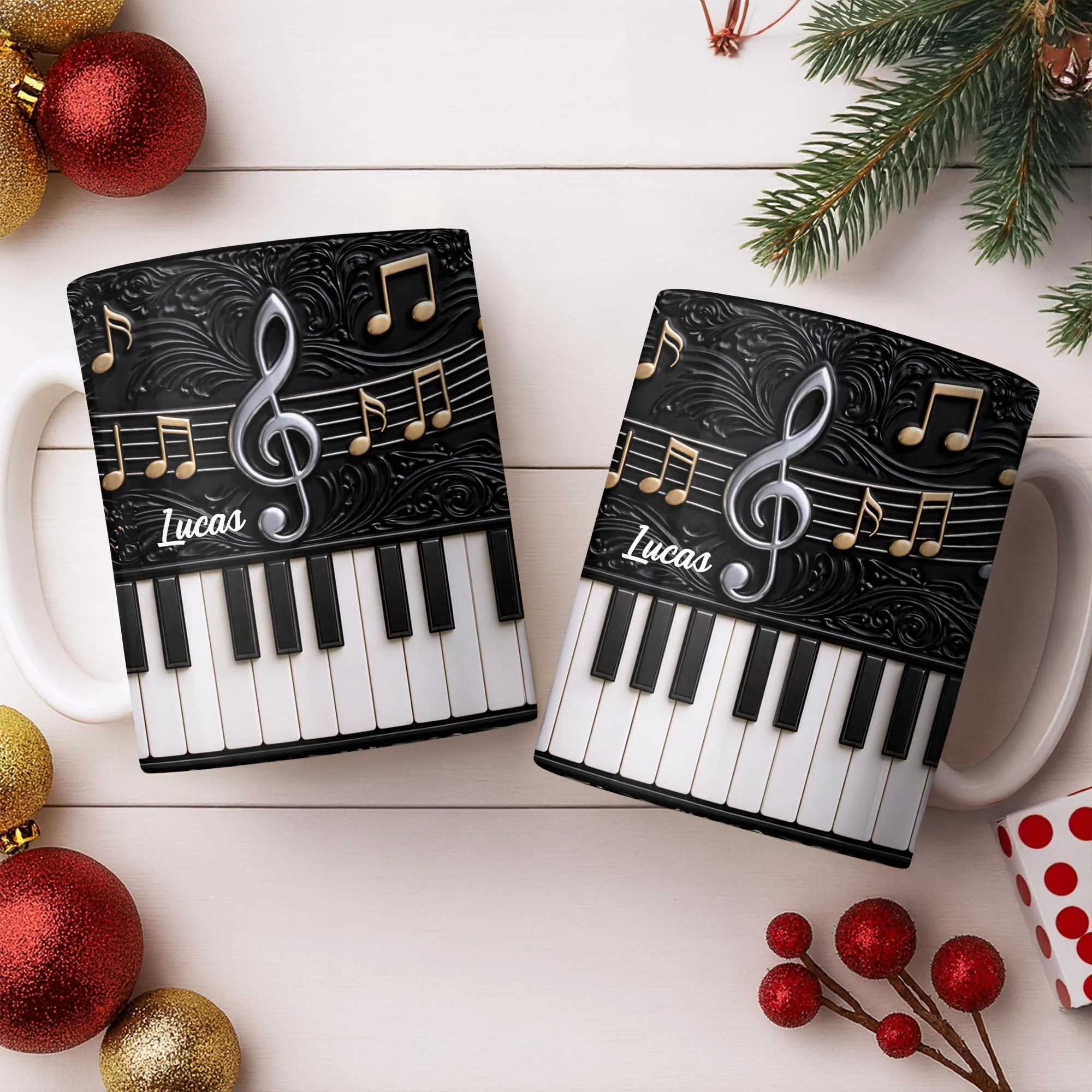 Personalized Music Note Design With Piano Keys - Personalized Custom Coffee Mug - MUSIC024_MG - Image 7