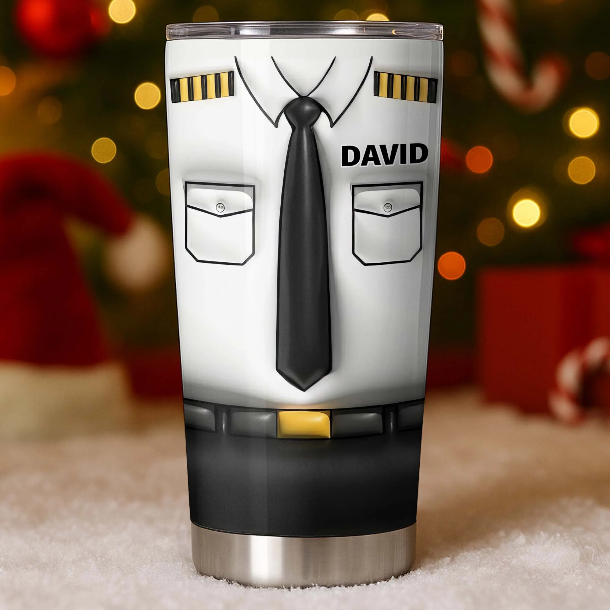 Pilot Nutrition Facts Personalized Pilot Uniform With Tie And Epaulets - Personalized Custom Stainless Steel Tumbler 20oz 30oz - JBS145_TB - Image 4