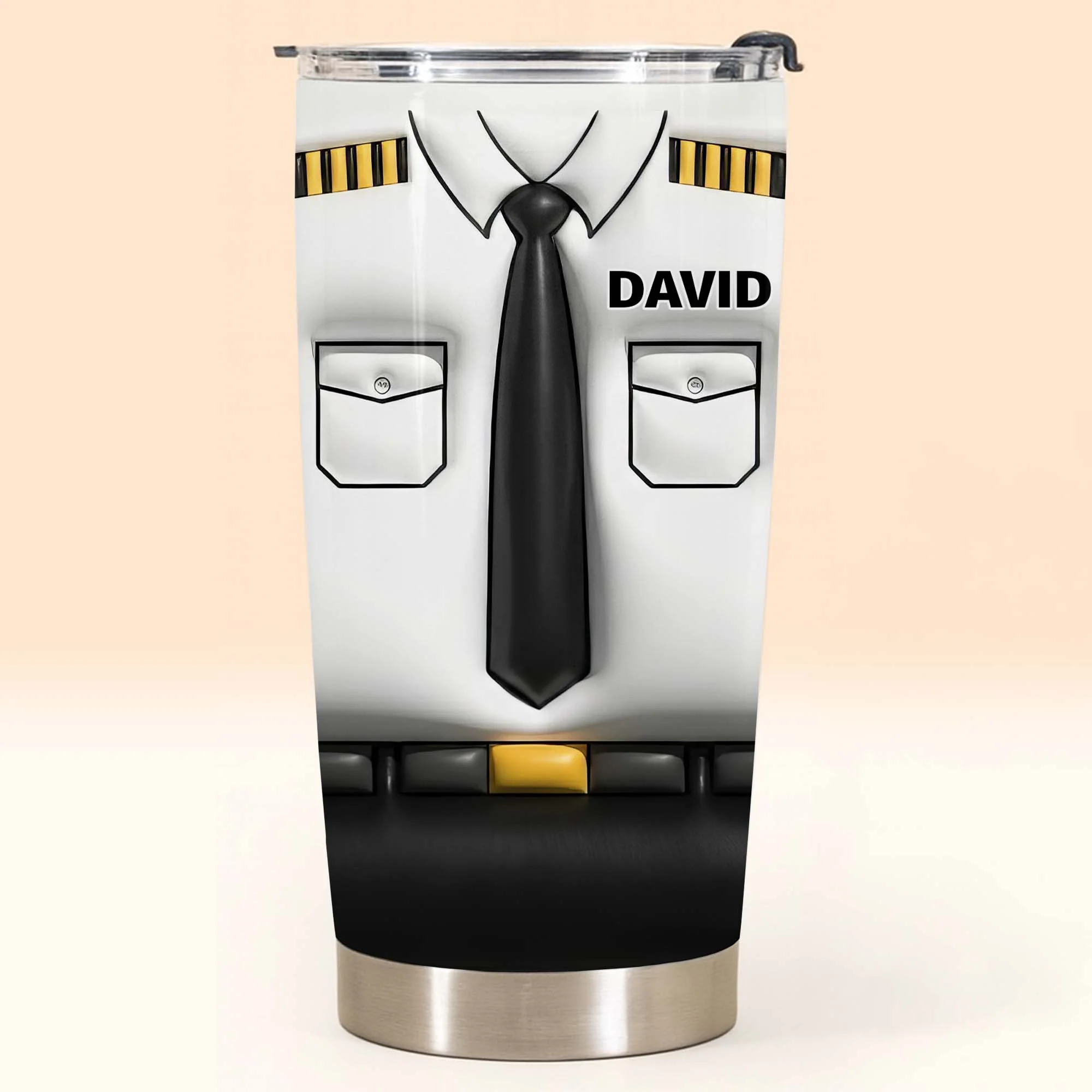 Pilot Nutrition Facts Personalized Pilot Uniform With Tie And Epaulets - Personalized Custom Stainless Steel Tumbler 20oz 30oz - JBS145_TB - Image 9
