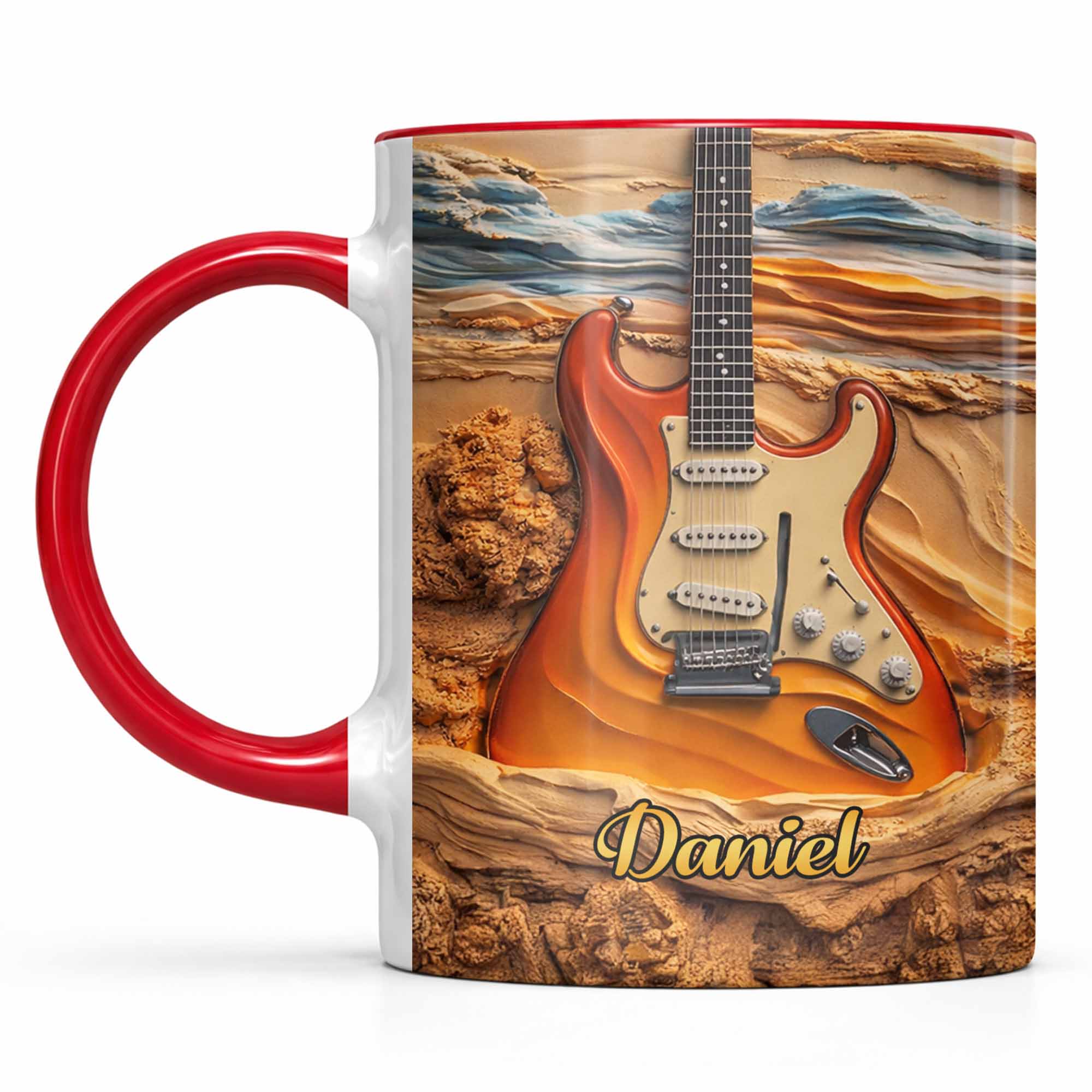 Rock On With A Soul That Sings Electric Guitar Desert Art - Personalized Custom Accent Mug - MUSIC049_AMUG - Image 11