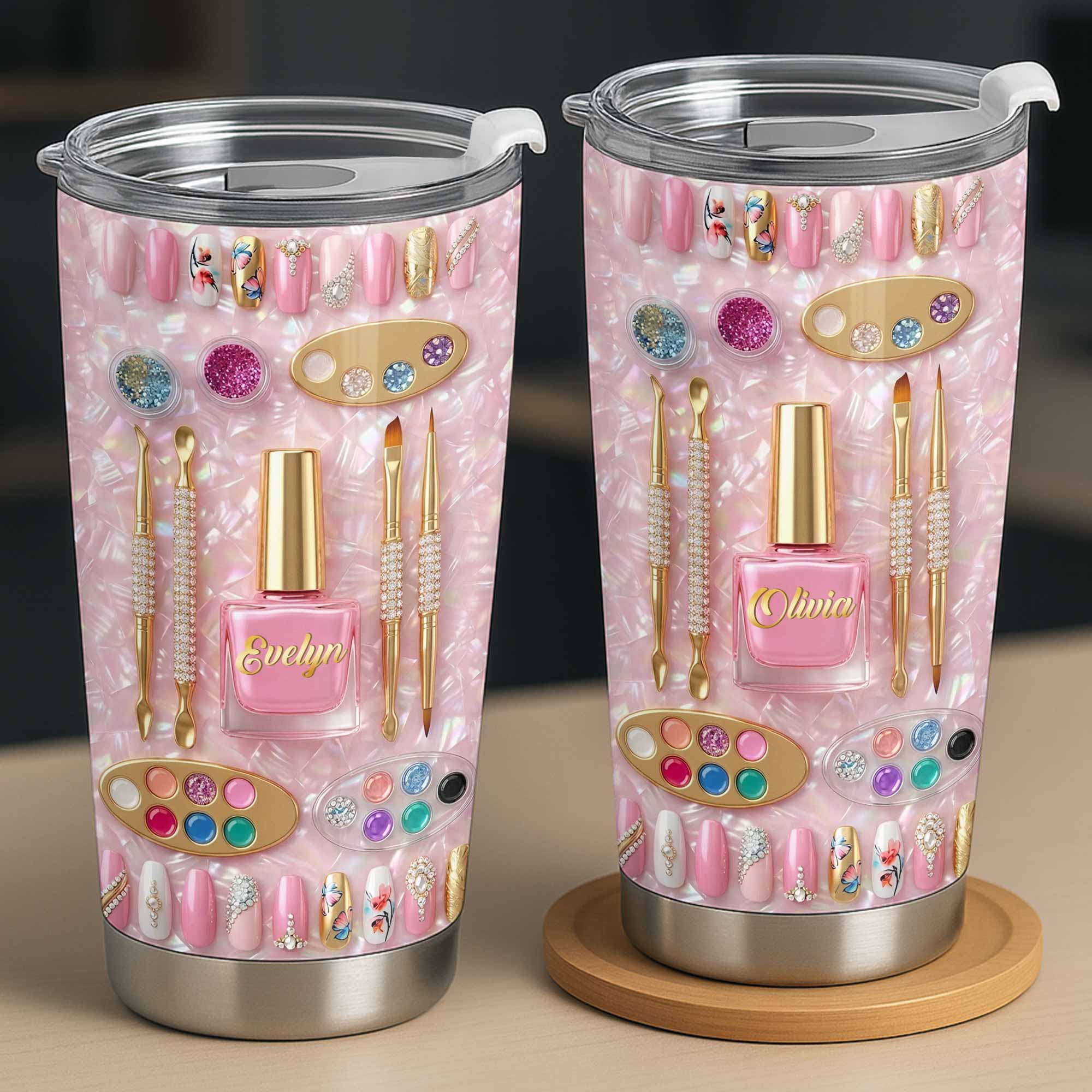 Stay Fabulous With A Touch Of Sparkle Nails And Manicure Tools - Personalized Custom Stainless Steel Tumbler 20oz 30oz - JBS130_TB - Image 10