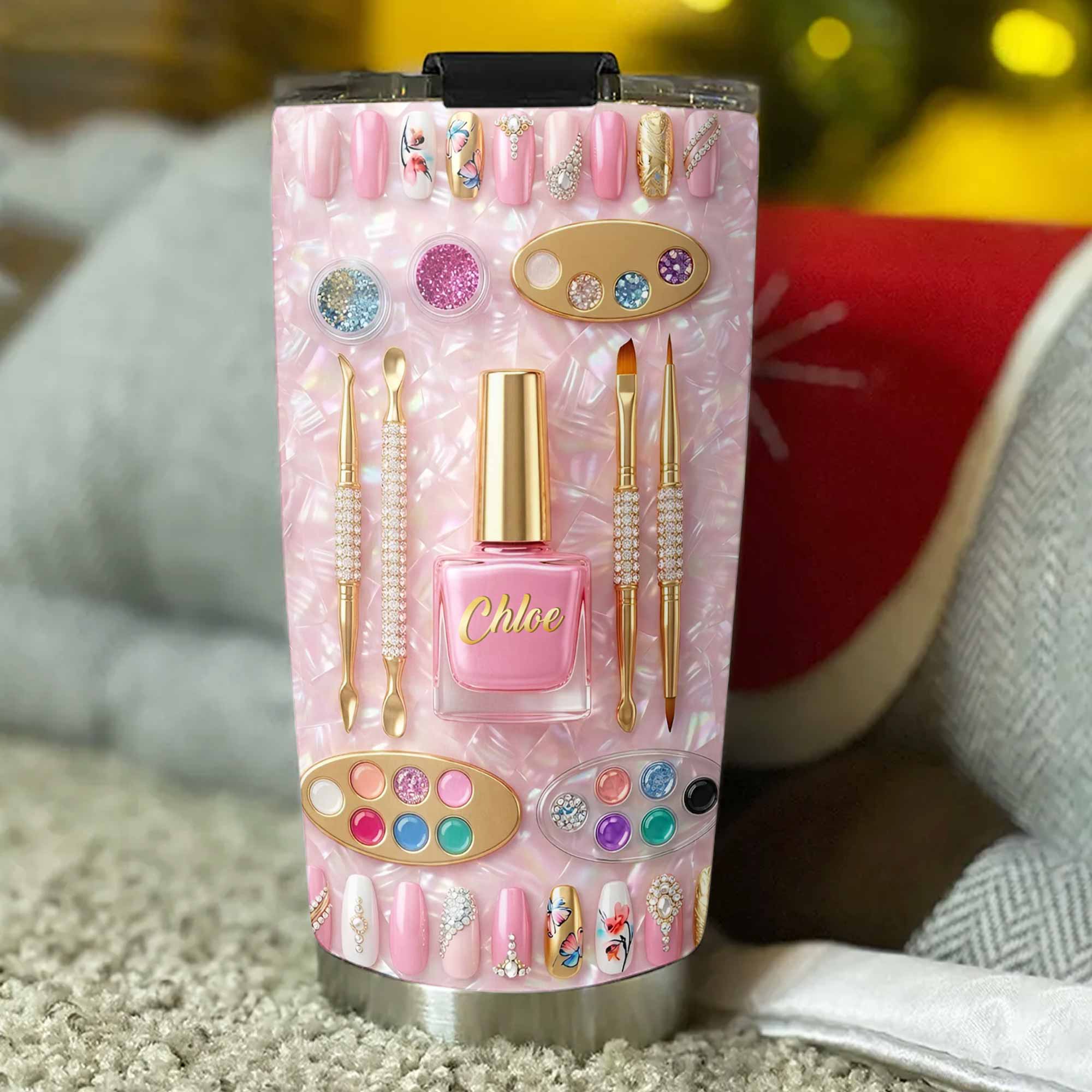 Stay Fabulous With A Touch Of Sparkle Nails And Manicure Tools - Personalized Custom Stainless Steel Tumbler 20oz 30oz - JBS130_TB - Image 6