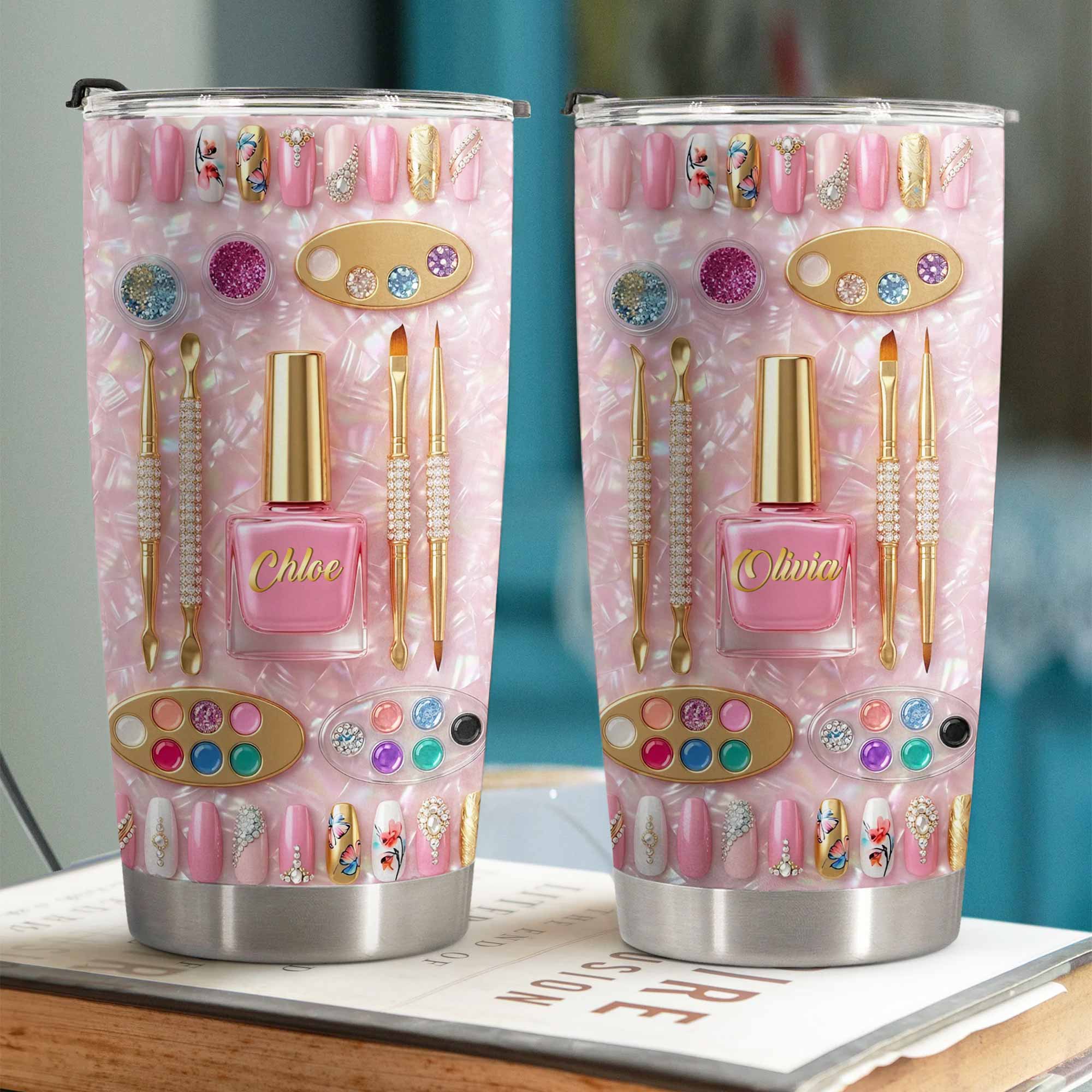 Stay Fabulous With A Touch Of Sparkle Nails And Manicure Tools - Personalized Custom Stainless Steel Tumbler 20oz 30oz - JBS130_TB - Image 8