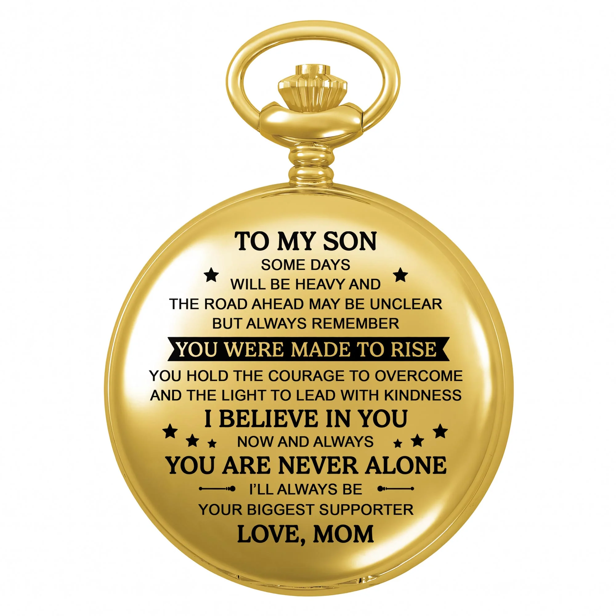 To My Son Some Days Will Be Heavy Stars And Banner - Personalized Custom Pocket Watch - SON042_GWATCH - Image 11