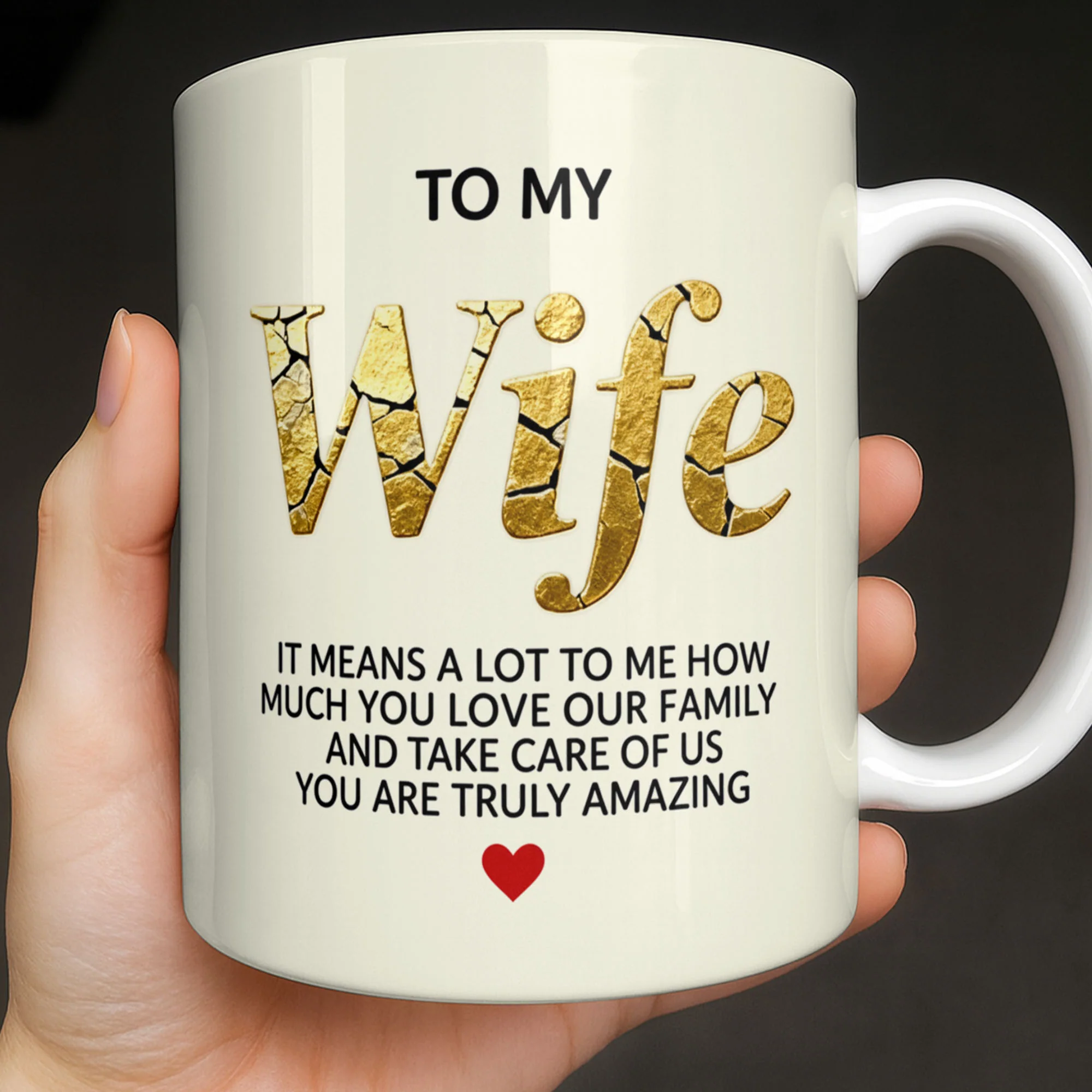 Together Forever To My Wife Lions Couple Floral Art - Personalized Custom Coffee Mug - WIF068_MG - Image 2