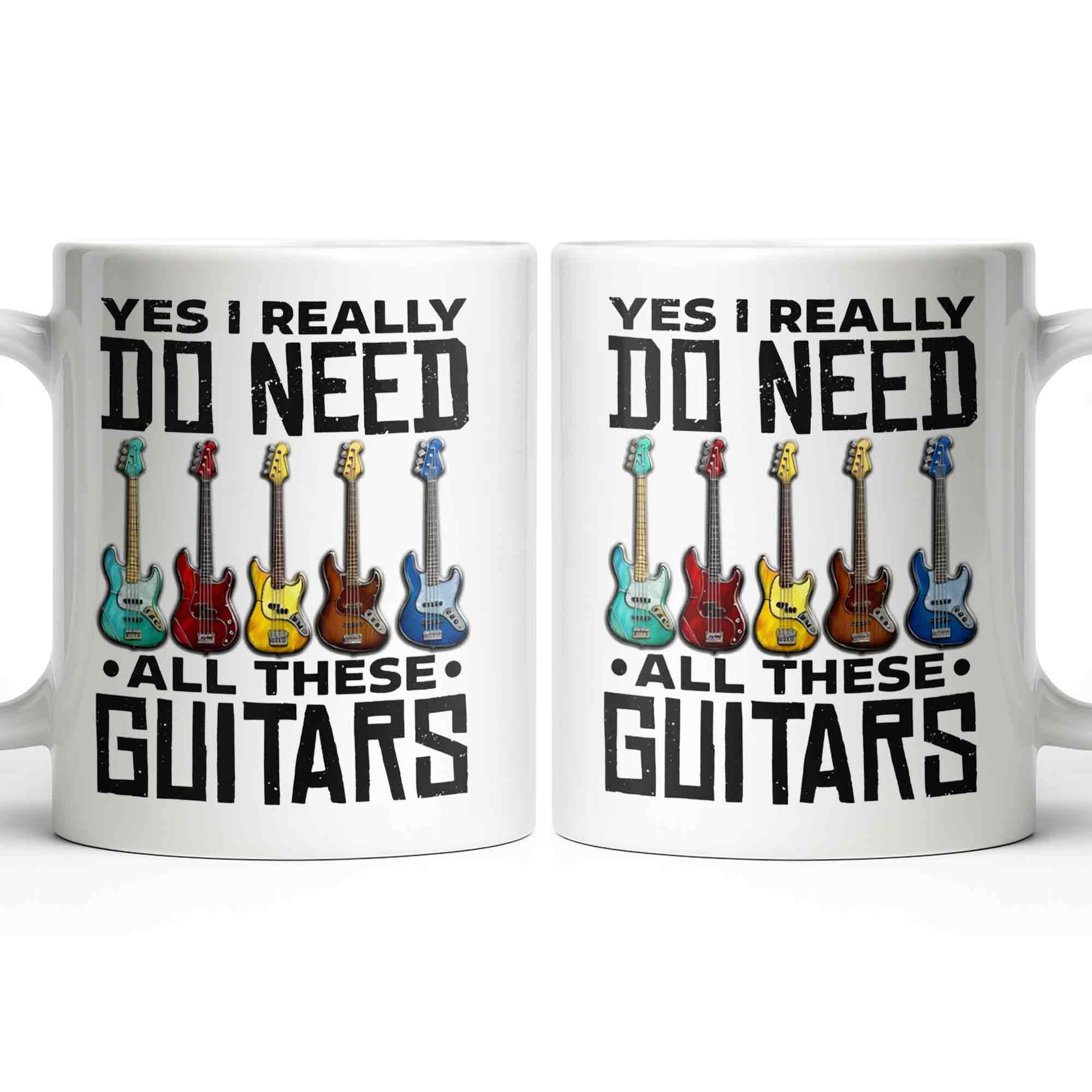 Yes I Really Do Need All These Guitars Colorful Electric Guitars - Personalized Custom Coffee Mug - MUSIC051_MG - Image 14