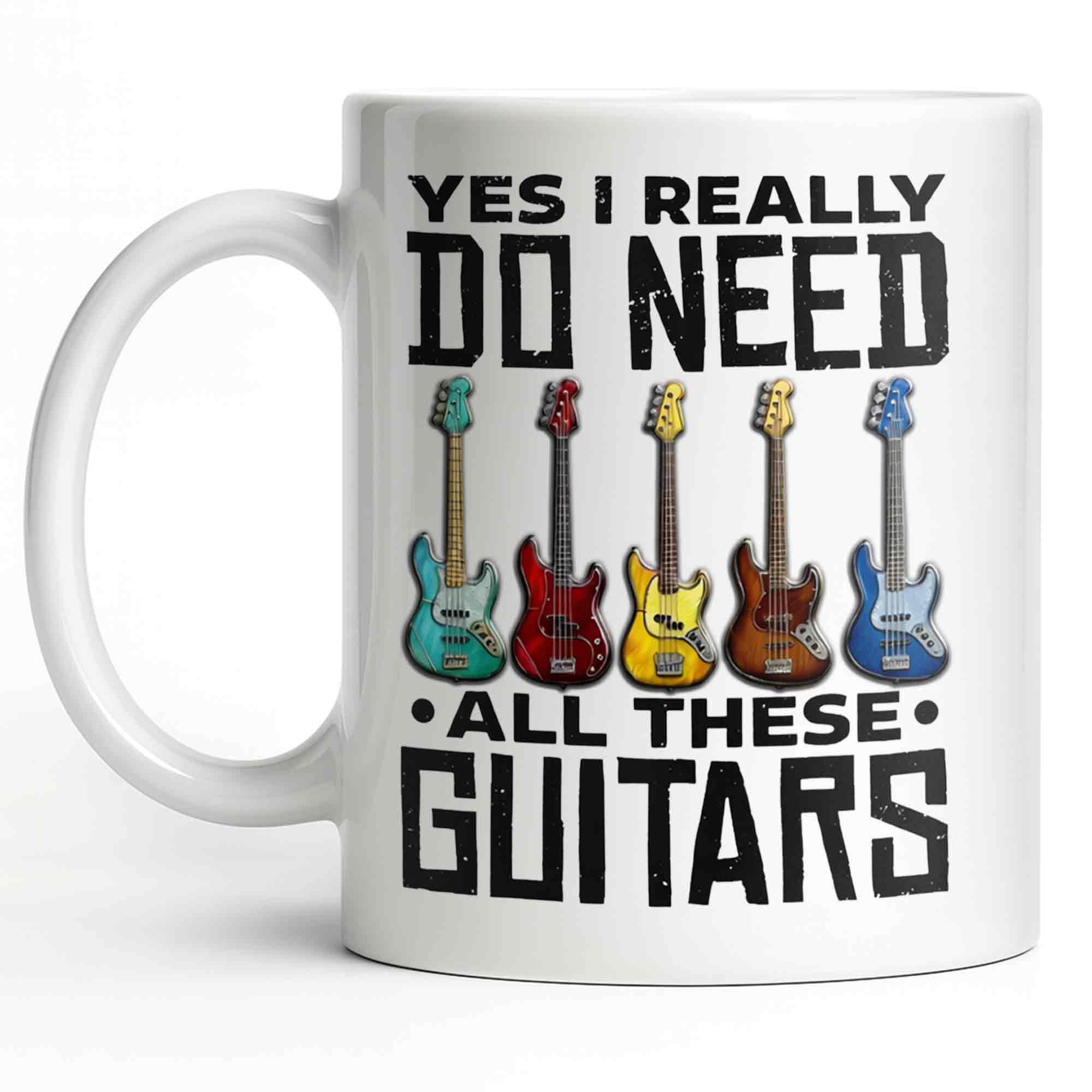 Yes I Really Do Need All These Guitars Colorful Electric Guitars - Personalized Custom Coffee Mug - MUSIC051_MG - Image 15