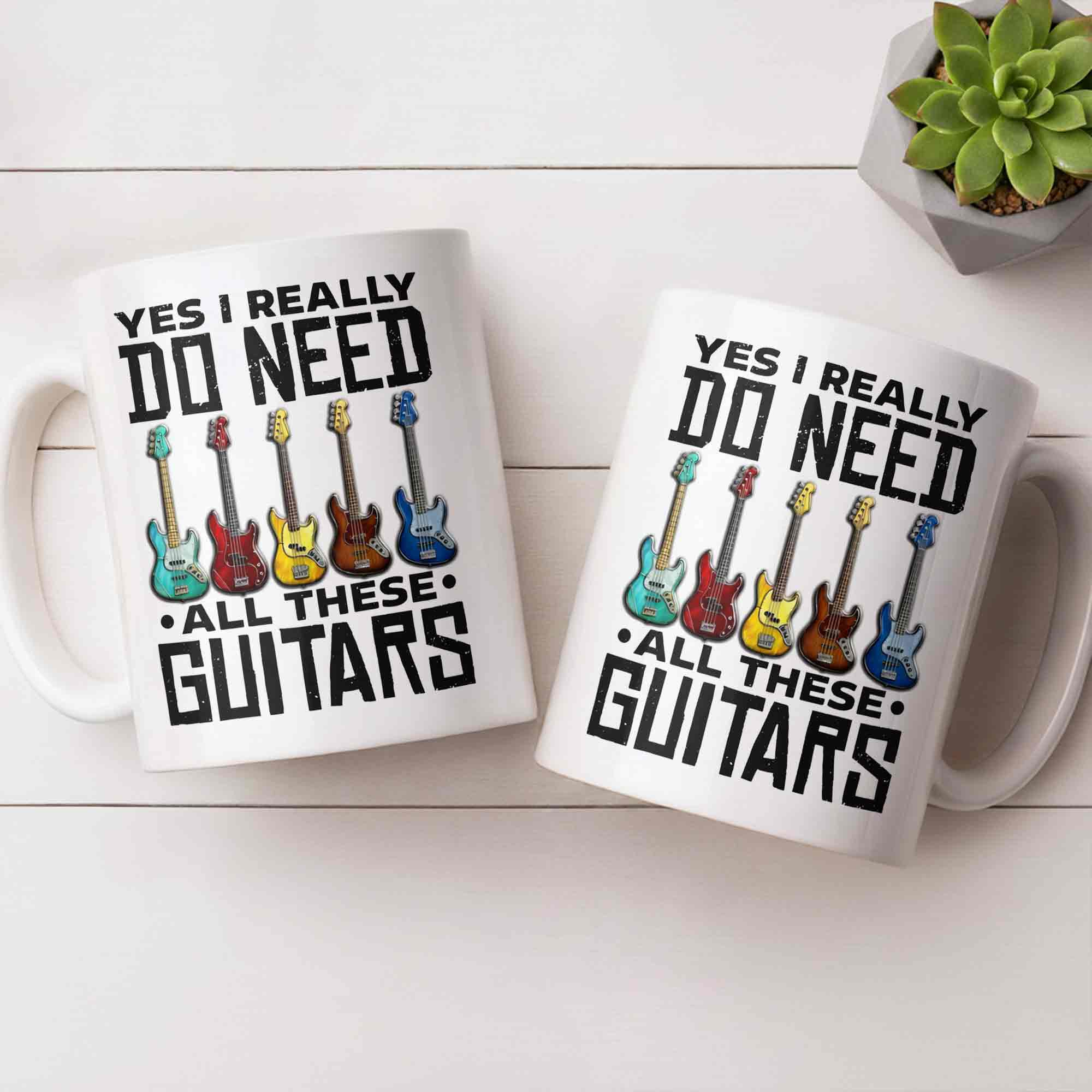 Yes I Really Do Need All These Guitars Colorful Electric Guitars - Personalized Custom Coffee Mug - MUSIC051_MG - Image 7